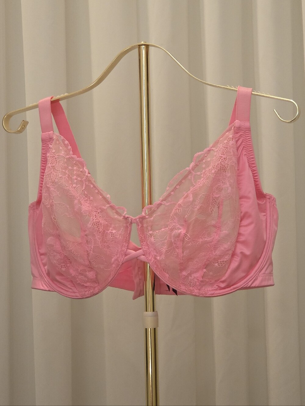 Torrid Pink Lace Balconette Underwire Bra 42DDD Like New